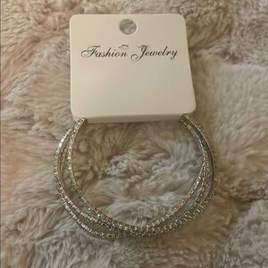 Rhinestone bracelets set of 3 stretchy. Mix and match